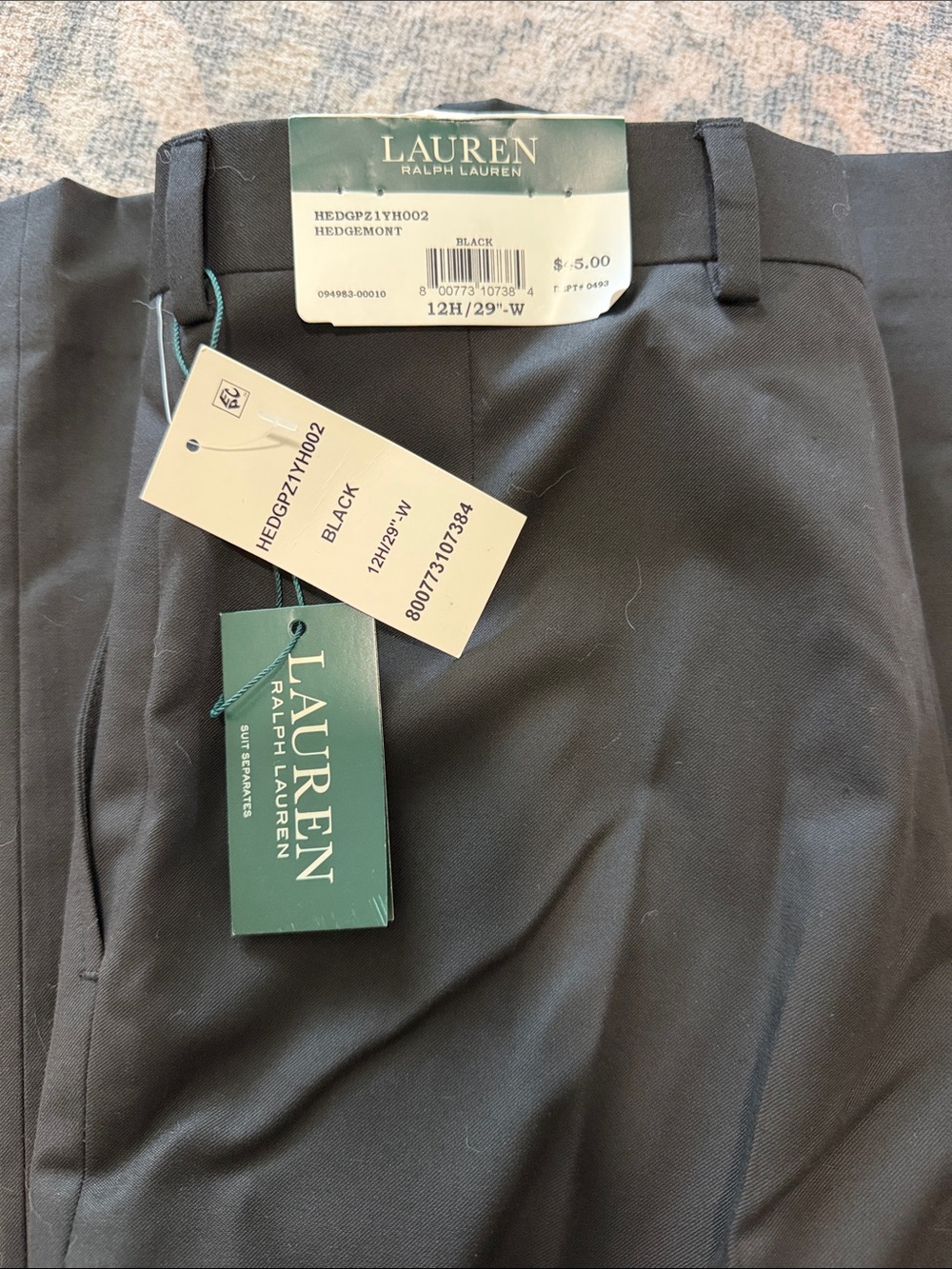Lauren Ralph Lauren Black Men’s Flat-Front Dress Shorts